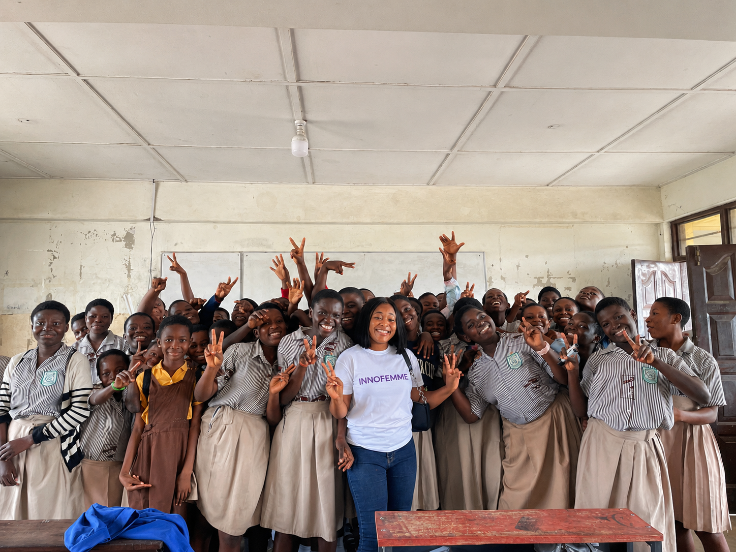 The InnoFemme team with students